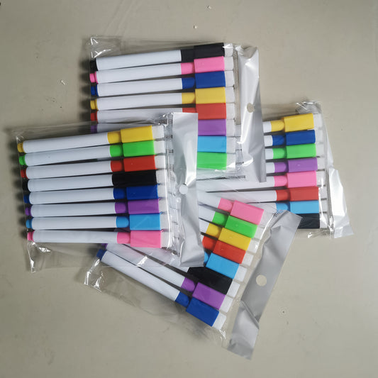 8 Pack Dry Erase Markers Assorted Colors for Board & Glass Surfaces