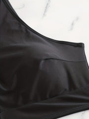 V Neck Heart Ring Bikini Top