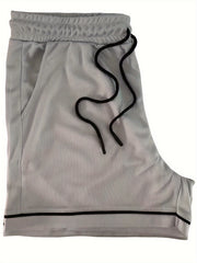 Men's Drawstring Basketball Training Shorts Solid Loose Shorts
