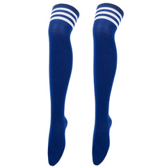 Striped Trim Thigh High Socks Over The Knee Women's Stockings