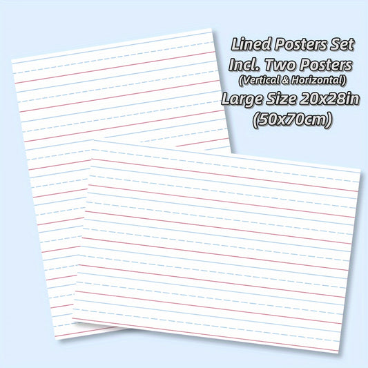 Lrg Laminated Dry Erase Posters Set 20x28in Reusable Easy Clean Durable Wri