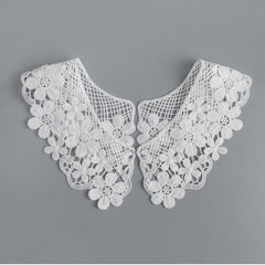 1pair Beige Lace Collar Clothing Accessories