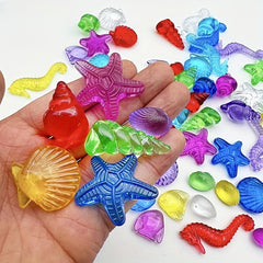 12pcs Acrylic Ocean Gemstone Toys Sea Life Shell Conch Gemstone Toys