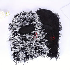 Unisex Thermal Knitted Hat with Full Face Covering for Outdoor Sports