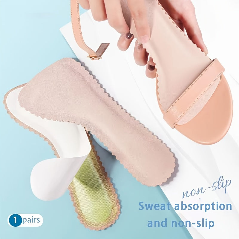 Anti Slip Leather Insoles Sandals Sweat Absorbent Deodorant Pads