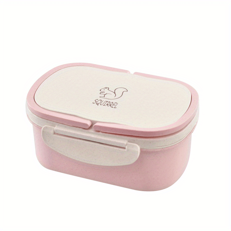 Leakproof Wheat Straw Lunch Box Double Compartment with Lid