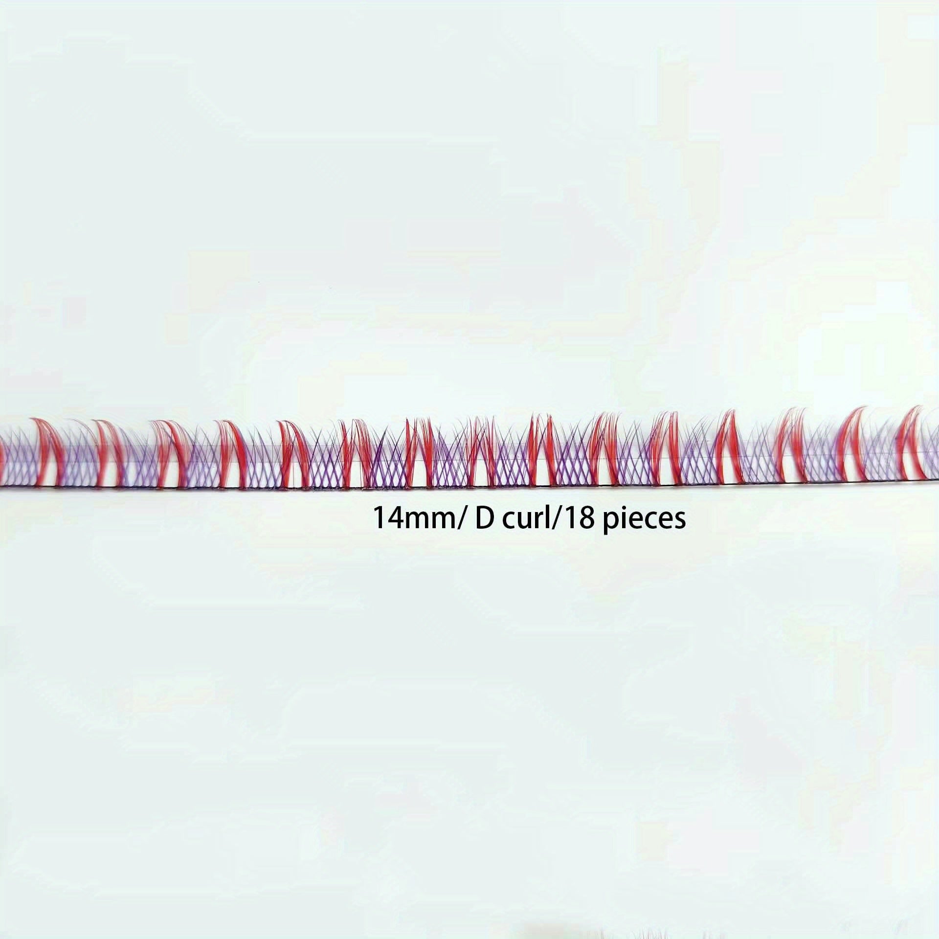 Pink DIY Cluster Lashes Eyelashes Band Extension 14 Pcs