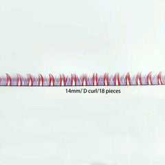 Pink DIY Cluster Lashes Eyelashes Band Extension 14 Pcs