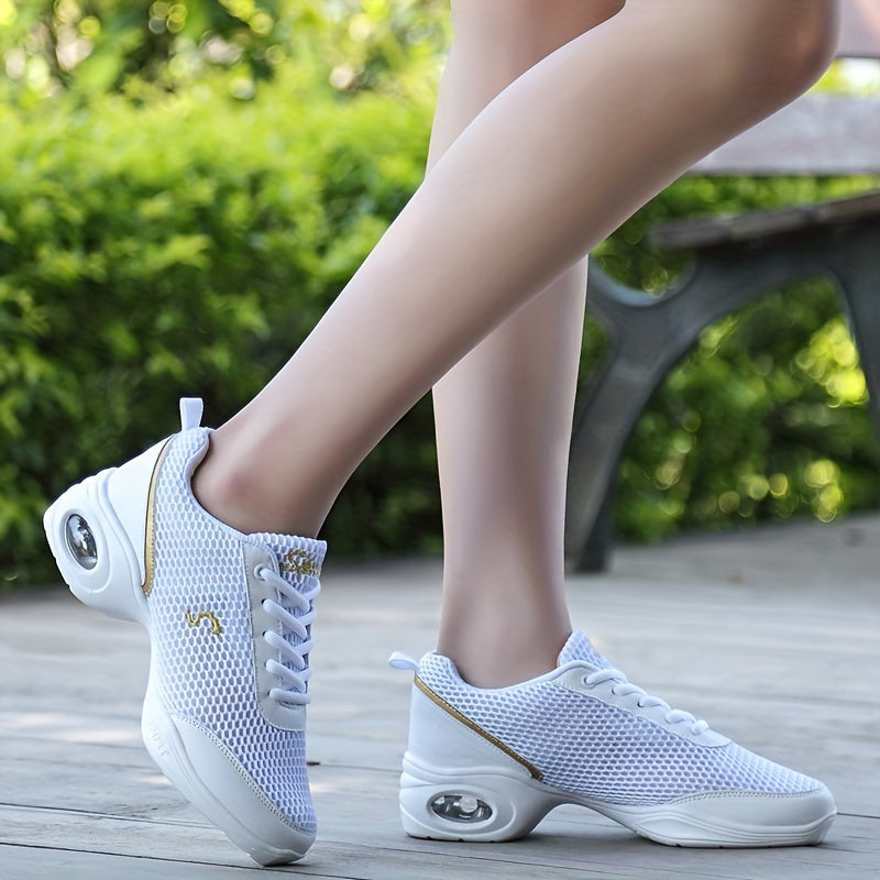 Women's Mesh Air Cushion Jazz Dance Shoes Lightweight Non slip