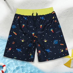 Boys Planet Rocket Shark Sailboat Surfing Shorts Swimming Trunks