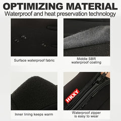 Winter Warm Gloves With Zipper Waterproof Touch Screen Windproof Gloves