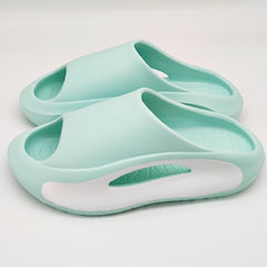 Women's Colorblock Pillow Slides Soft Sole Slip On Indoor Outdoor Shoes