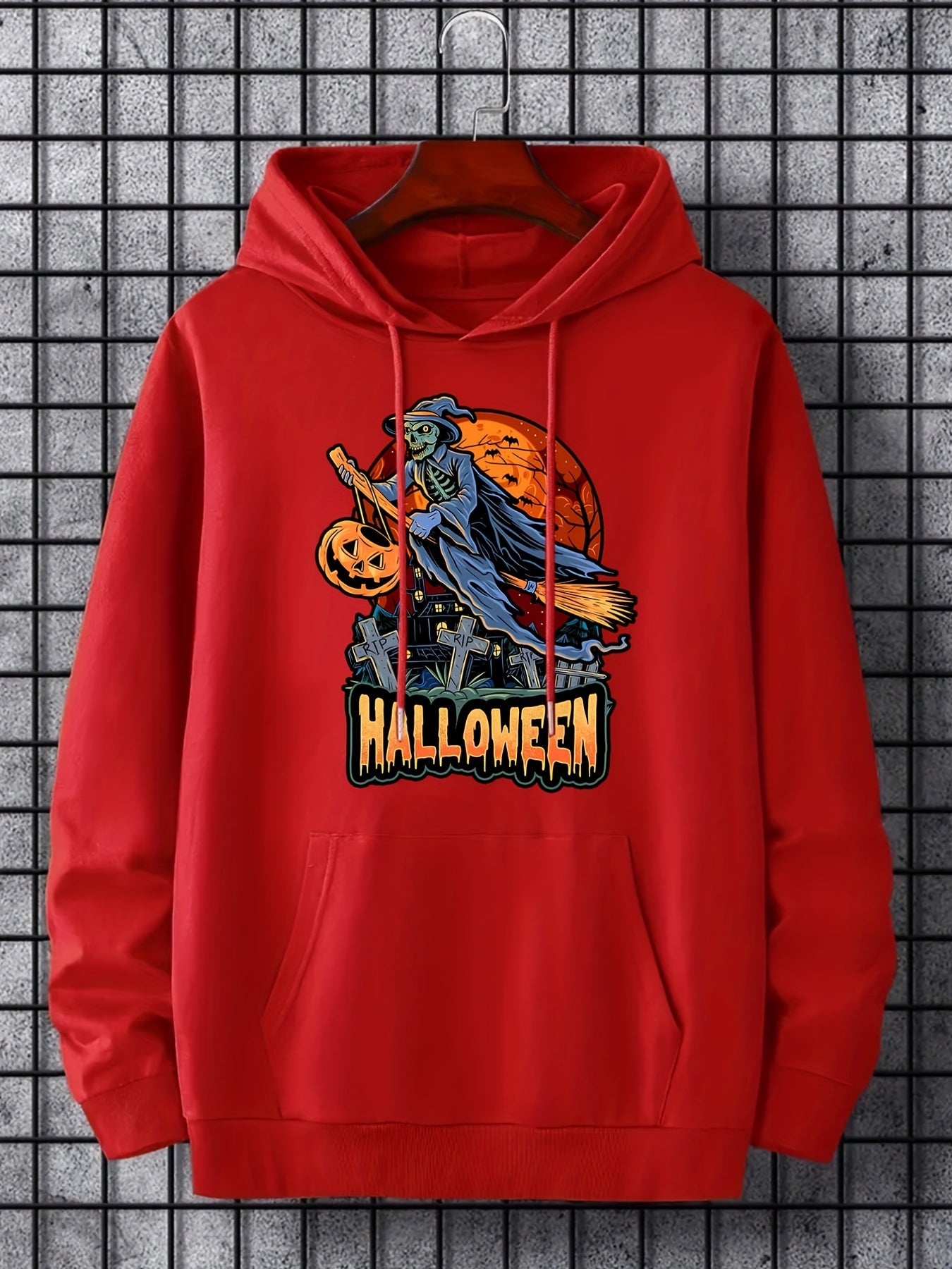 Men's Halloween Graphic Hoodie Casual Hooded Sweatshirt