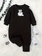 Newborn Baby Girl Cotton Knit Sweater Bodysuit