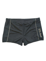 Men's Alphabet Pattern Boxer Swim Trunks High Stretch Swimwear