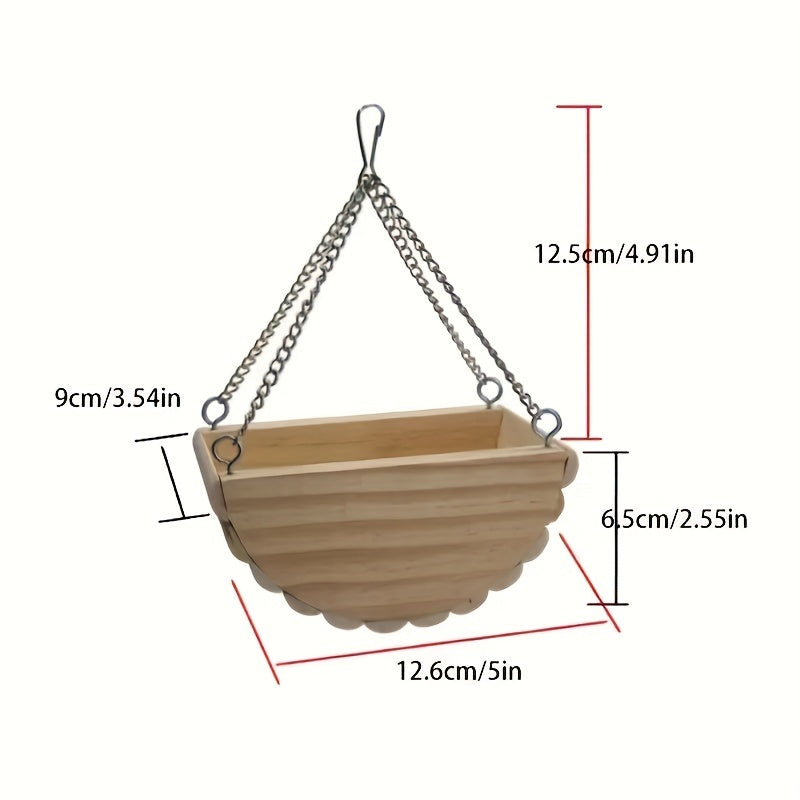 Hamster Wooden Swing Toy Hanging Bed Gerbil Mouse Dwarf Hamster Supplies