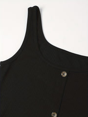 Ribbed Knit Scoop Neck Tank Dress