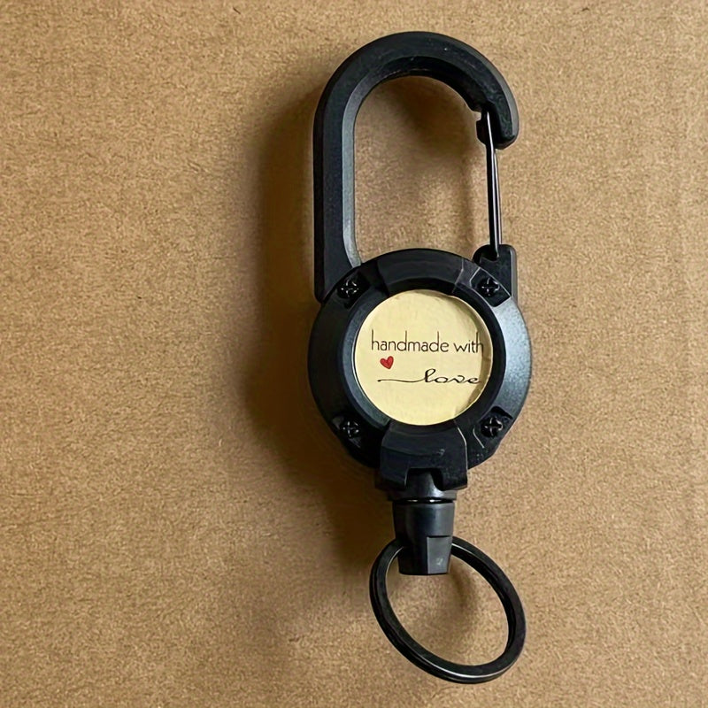 Retractable Keychain Buckle Steel Wire Rope for Outdoor Camping