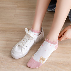 5 Pairs Women's Cute Kitty Crew Socks