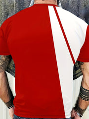 Men's 2Pcs Casual Crew Neck T-shirt & Drawstring Shorts Set