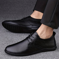 Men's British Style Leather Derby Shoes for Wedding Business