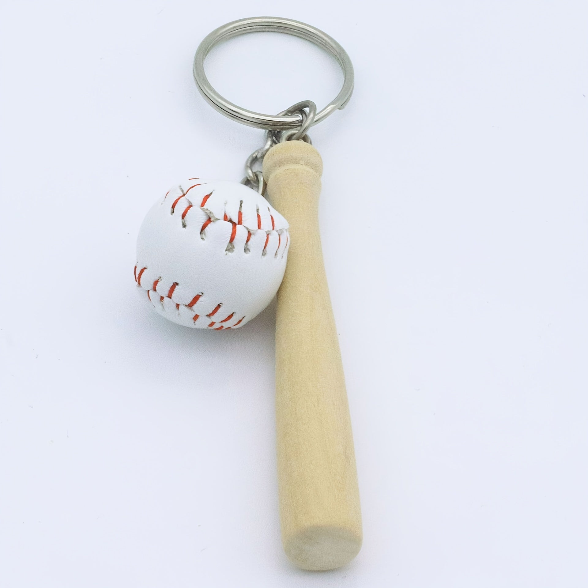 Retro PU Baseball Keychain Mini Pendant for Sports Fans