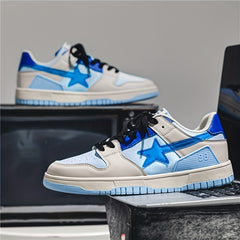 Men's Star Pattern Skate Shoes Non Slip Casual Shoes Youth