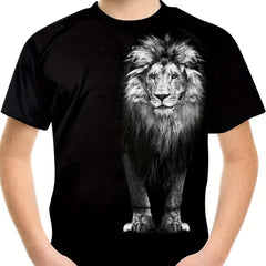 Boys' Lion Graphic T Shirt Casual 3D Print Tee