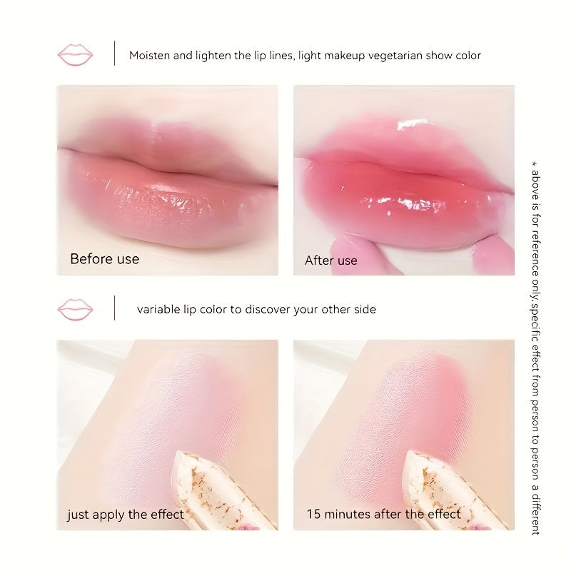 Crystal Changing Petal Lipstick Golden Foil Moisturizing Lip Balm