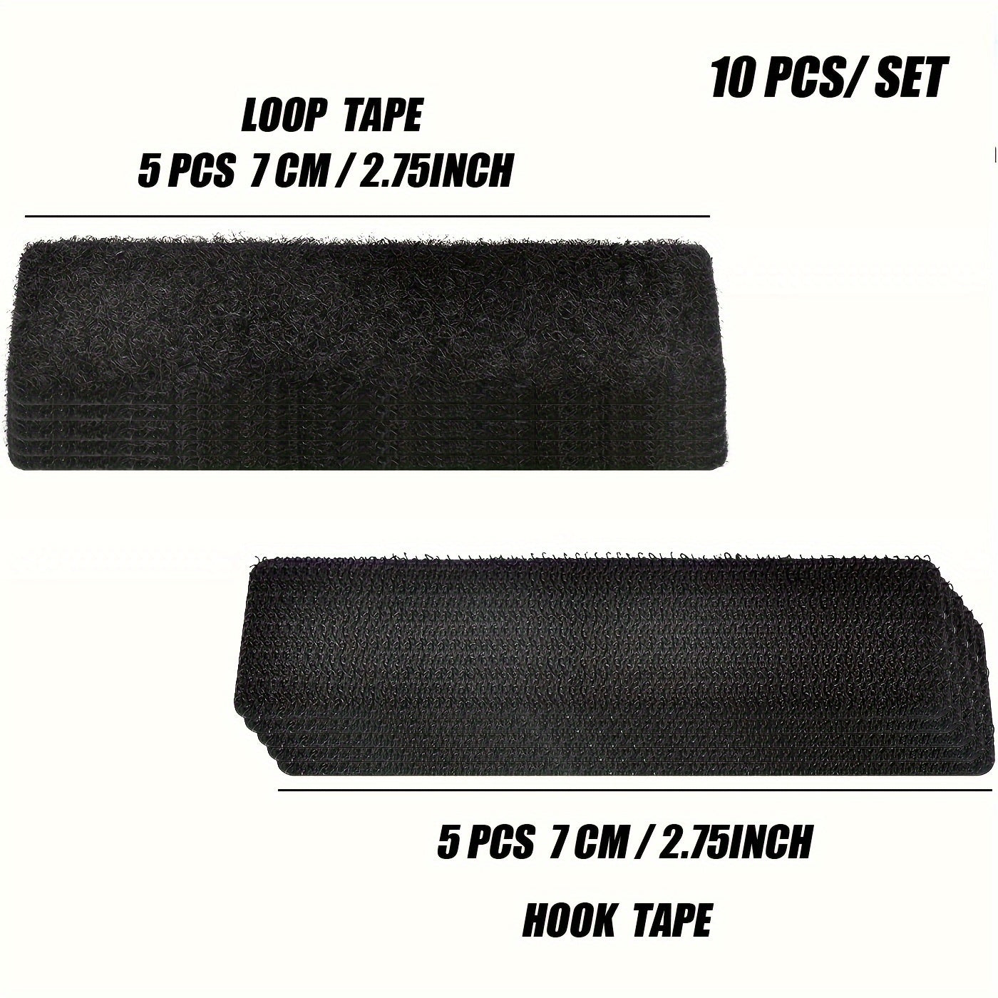 3x7cm Adhesive Hook and Loop Strip - 10/20Sets
