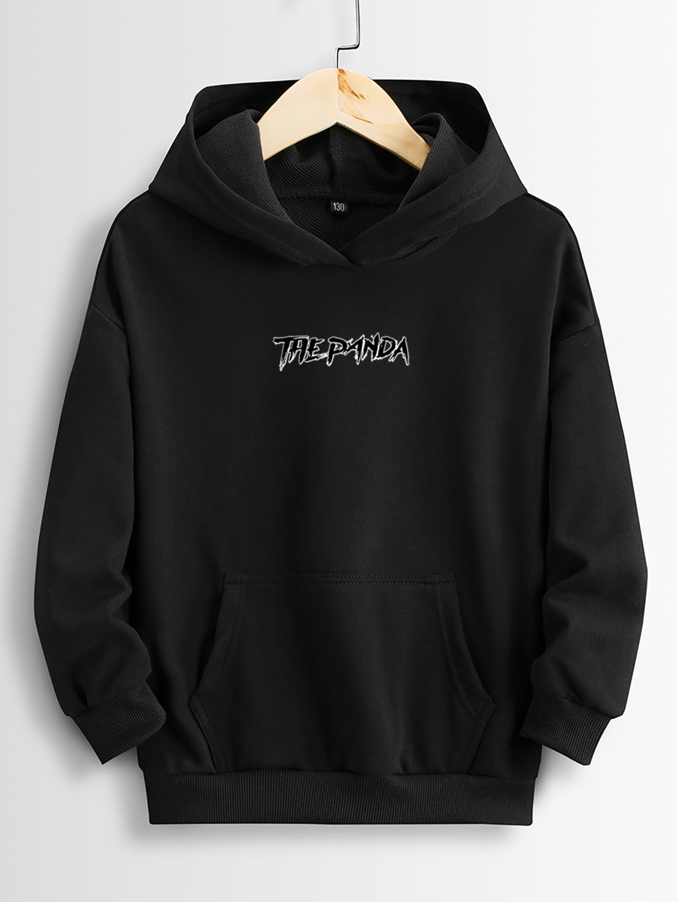 Boys Cartoon Panda Graphic Hoodie