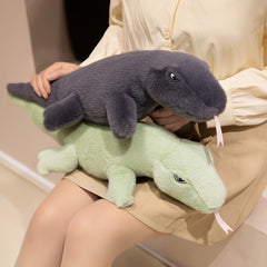 Adorable Mua Lizard Plush Toy 49 Soft Stuffed Animal Green Dinosaur