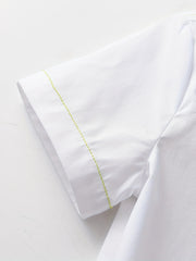 Boys Casual Short Sleeve Lapel Shirt for Summer