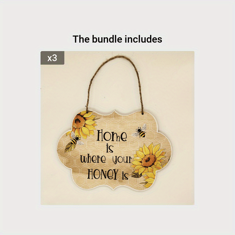 Wooden Beehive Hanging Decoration for Festive Home Decor