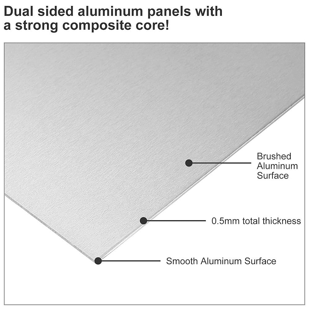10pcs Aluminum Panel 10x10x0.05cm Craft Supplies Set