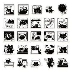 50pcs Cartoon Cat Series Graffiti Stickers Set - DIY Creative Toys