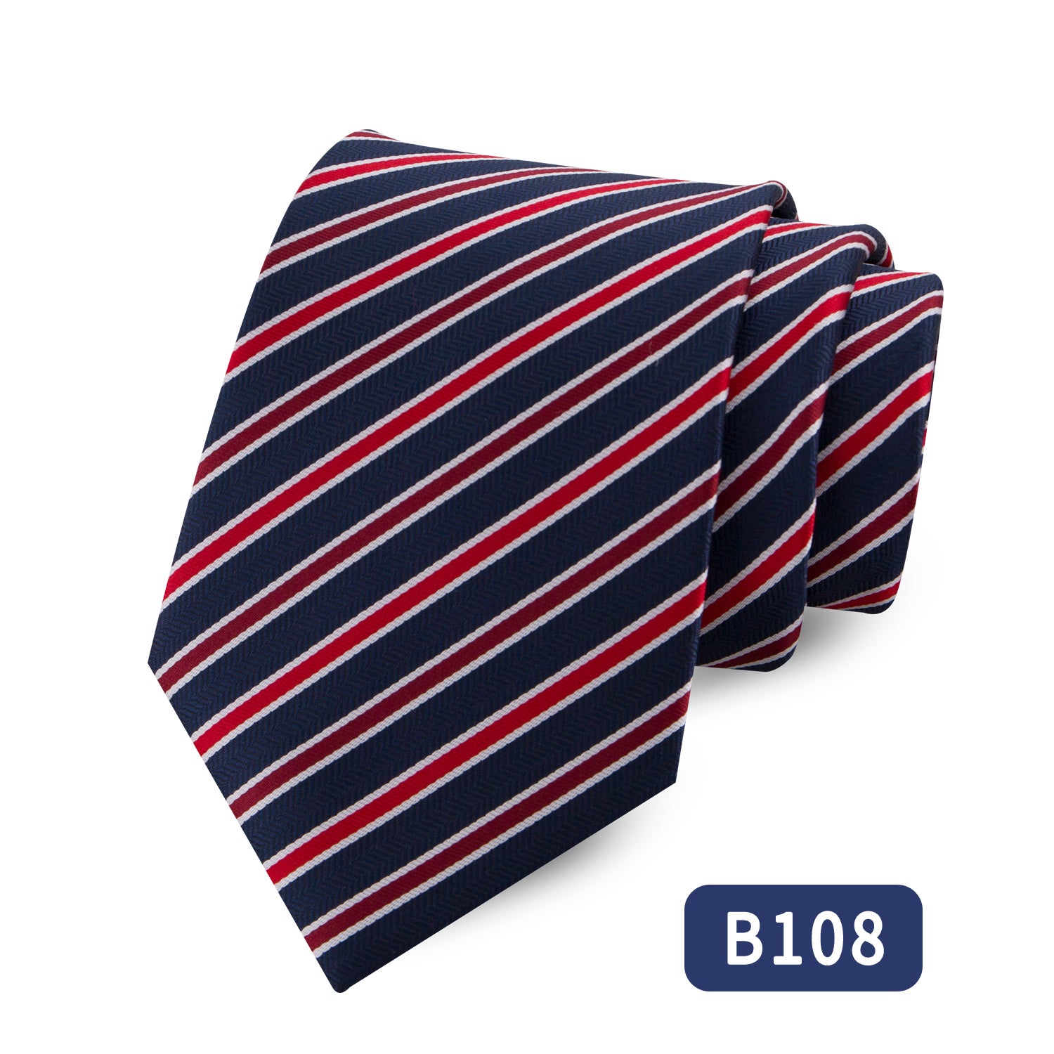 Men's Polyester Yarn Dyed Striped Business Tie