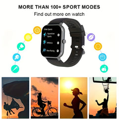 SIDAKEYE Unisex Smartwatch Wireless Music Calls 25 Life Square Display