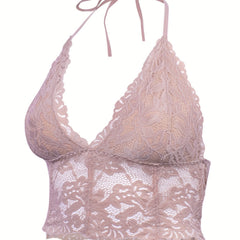 Lace Halter Neck Sexy Bra Women's Cami Tops