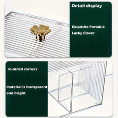 Acrylic Cotton Swab Holder Bathroom Apothecary Jar Dispenser
