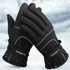 Winter Outdoor Sport Skiing Gloves Plus Velvet Warm Windproof Waterproof