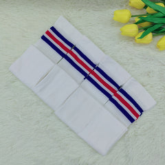 Striped Sports Socks 4 Pairs Women's Mid Tube Stockings