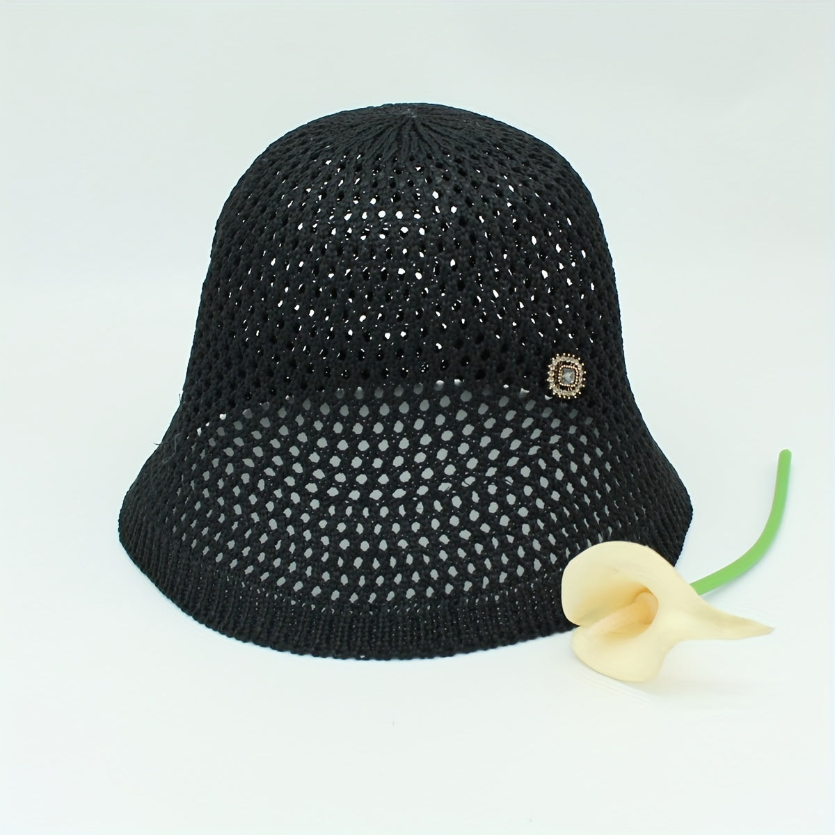 Breathable Crochet Bucket Hat for Women