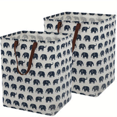 MAQIAO 2 Pcs Laundry Hamper 72L Collapsible Large Square Laundry Basket