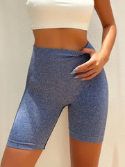 3pcs Solid Seamless Yoga Shorts High Waist Butt Lift Yoga Athletic Running Pants