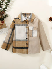 Boys Plaid Flannel Shirts Long Sleeve Button Down Tops