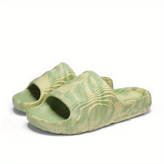 Men's Lightweight Block Slippers Open Toe Shoes For Shower Spring And Summer