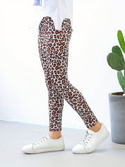 Girls Butterfly Flower Print Leggings Outdoor Casual Stretchy Pants