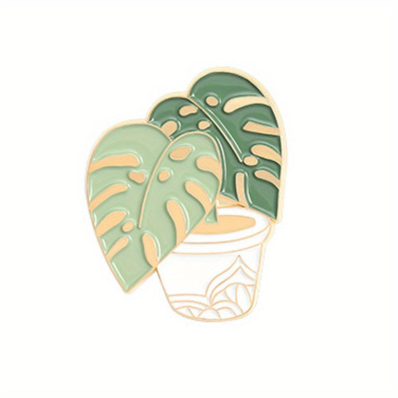 Cartoon Plant Brooch Turtle Back Bamboo Cactus Aloe Pin