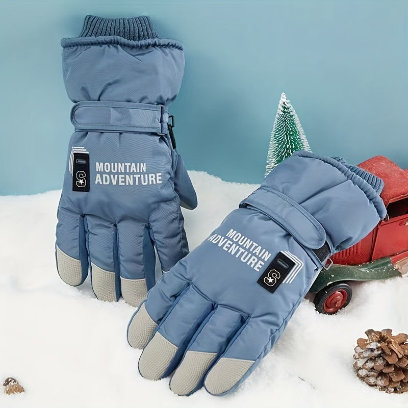 Men's Winter Skiing Gloves, Windproof & Waterproof Gloves, Warm Keeping Gloves